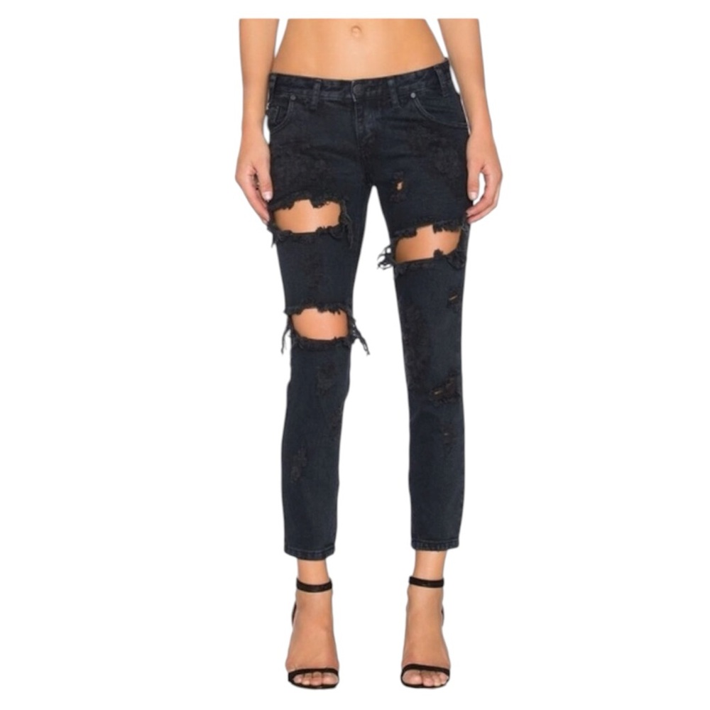 NWT One Teaspoon Freebirds Jeans in Fox Black ASO Kardashian Size 29